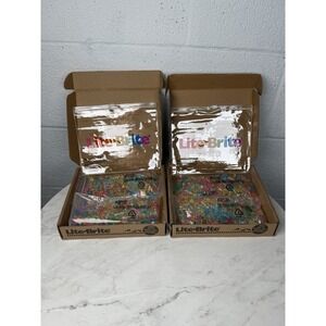 Lite-Brite Mini Peg Refill Lot (2) – 1,261 Pieces Each (2,522 Total)